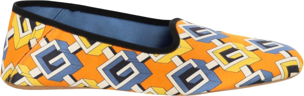 Geometric G Print Satin Voyage Slippers
