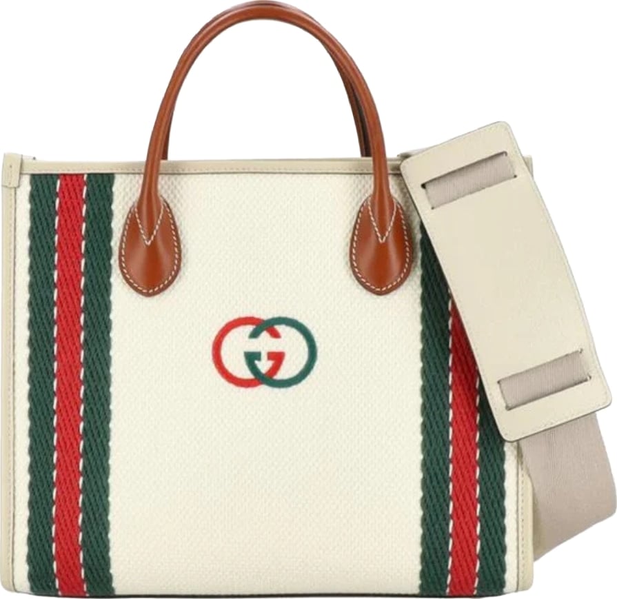 Gucci Interlocking G Canvas 2-Way Tote Bag