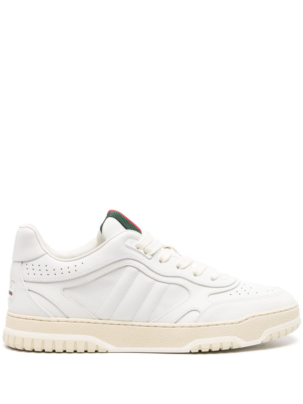 White Re-Web Iconic Web Leather Sneakers