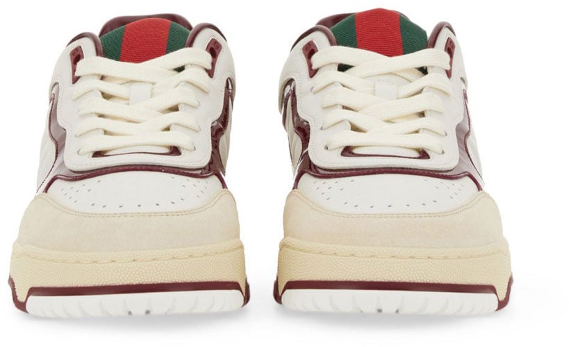 Low-Top White Calfskin Sneakers with Polished Finish