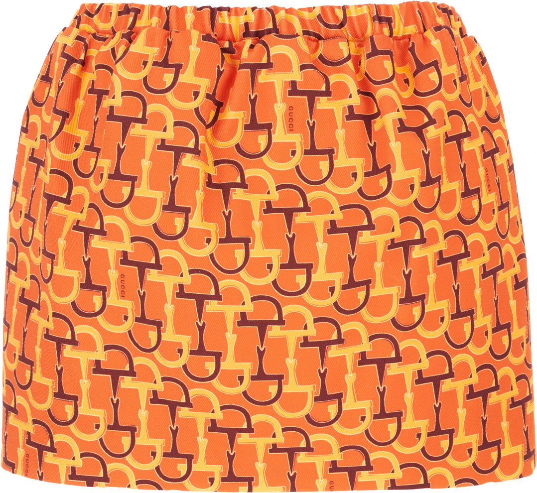 Gucci Printed cotton mini skirt