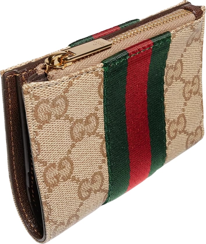 Gucci Compact Wallet Women's Sand Dark Brown