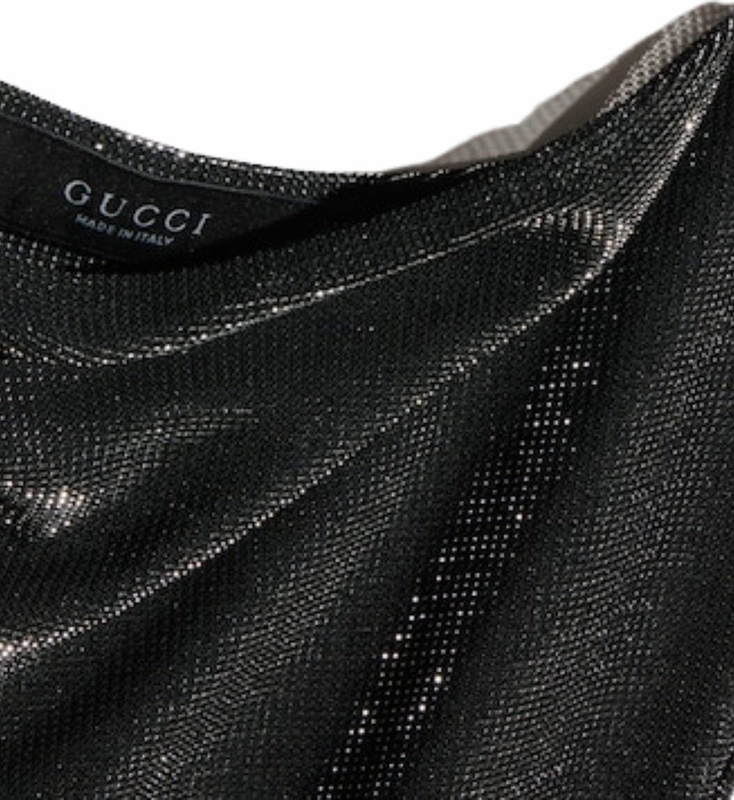 Gucci Jersey top with iridescent effect Black