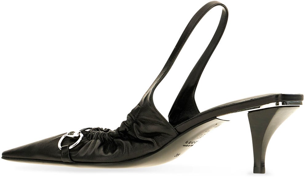 Gucci Black nappa pumps