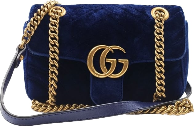 Gucci GG Marmont Flap Matelasse Velvet Mini