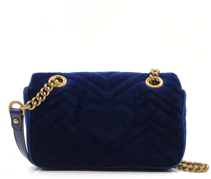 Gucci GG Marmont Flap Matelasse Velvet Mini