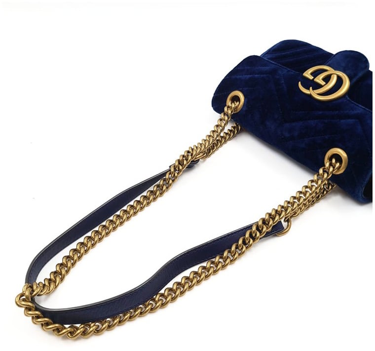 Gucci GG Marmont Flap Matelasse Velvet Mini