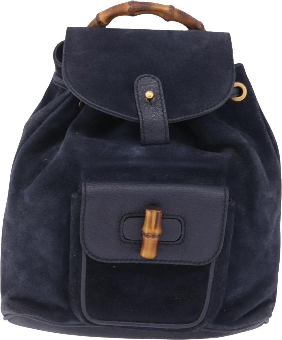 Gucci Vintage Bamboo Suede Small