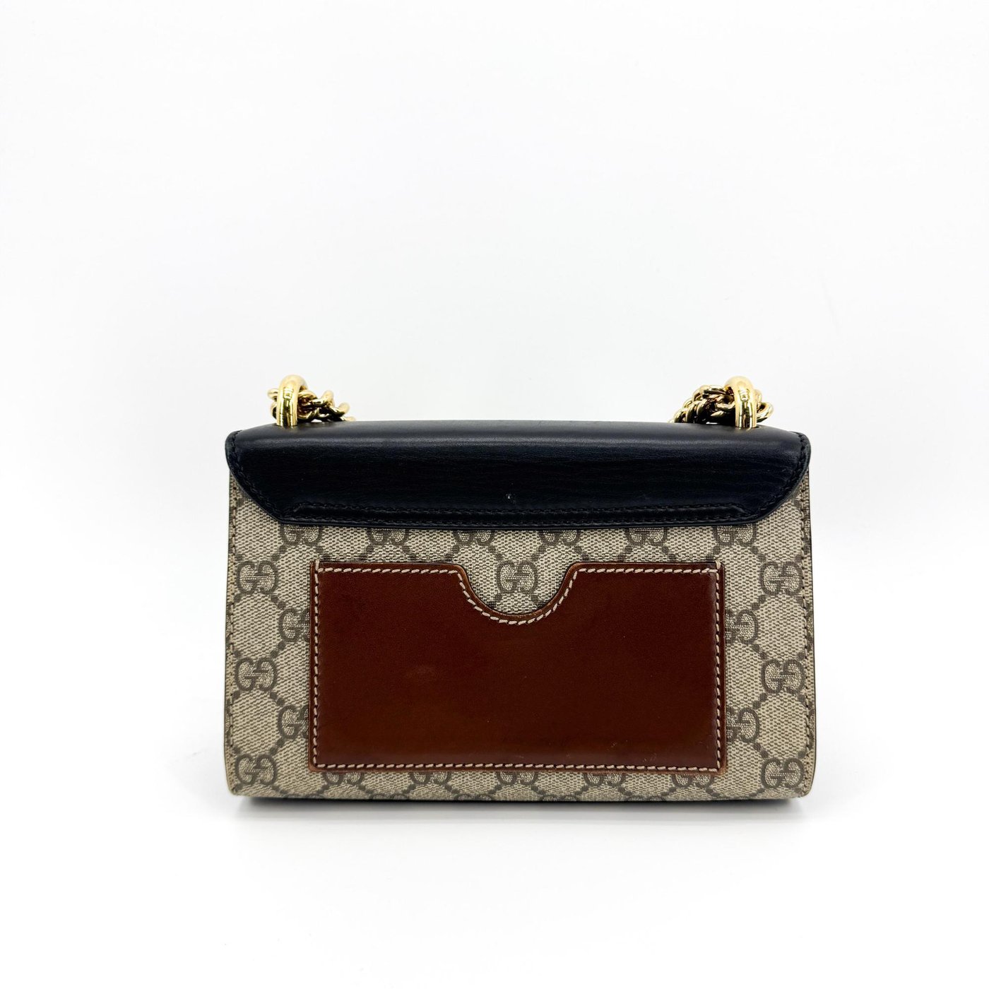 Gucci Padlock Chain Flap Blooms Print GG Coated Canvas and Leather Medium