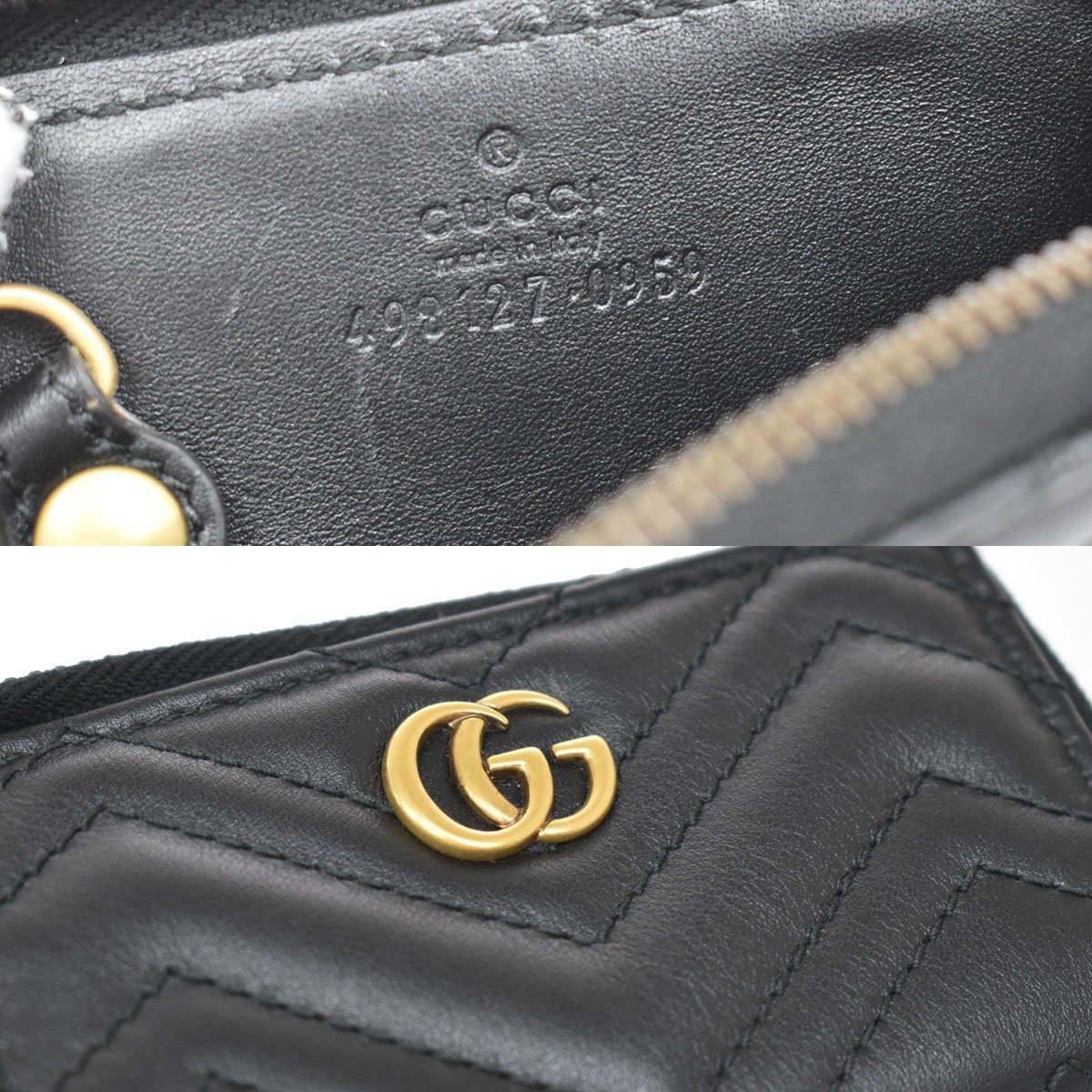 Gucci GG Marmont Zip Around Matelasse Leather Small