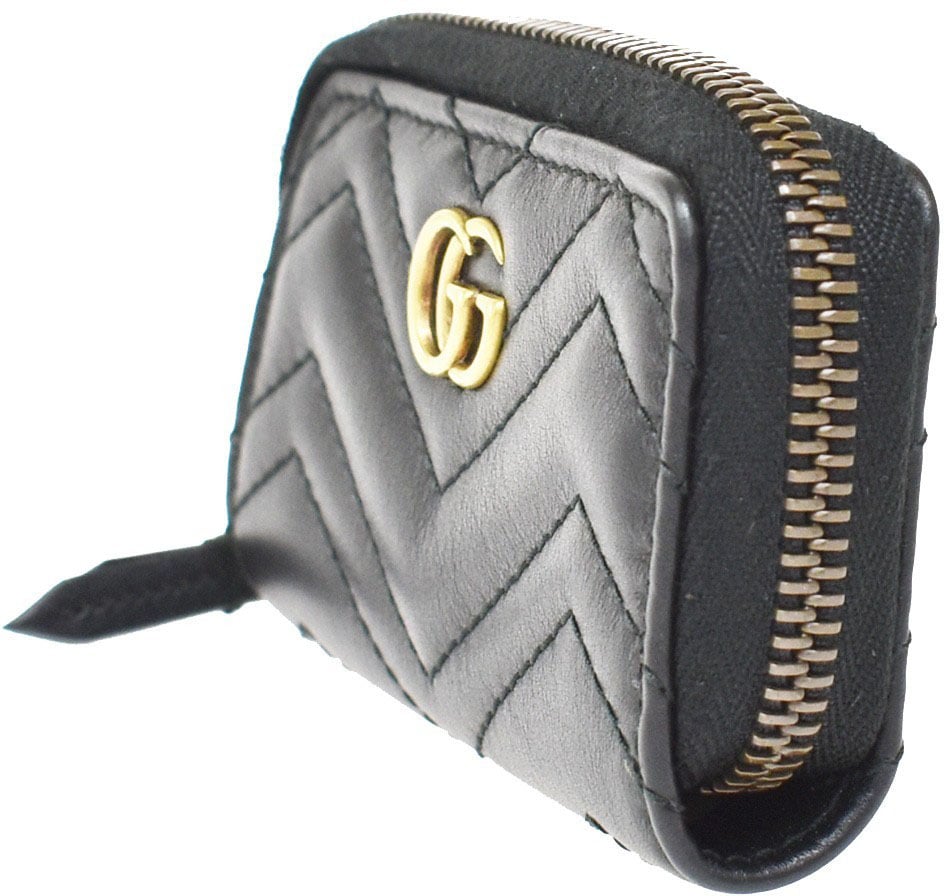 Gucci GG Marmont Zip Around Matelasse Leather Small