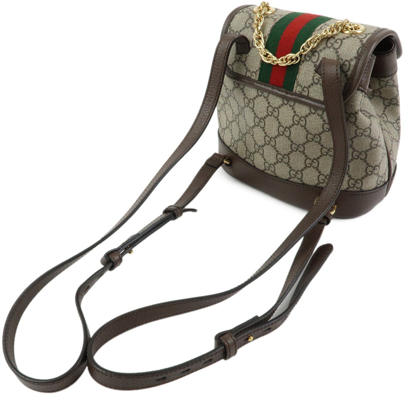Gucci Ophidia Flap GG Coated Canvas with Leather Small
