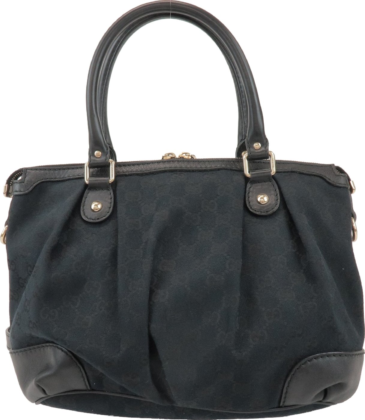 Gucci Sukey Top Handle Satchel GG Canvas with Leather Medium