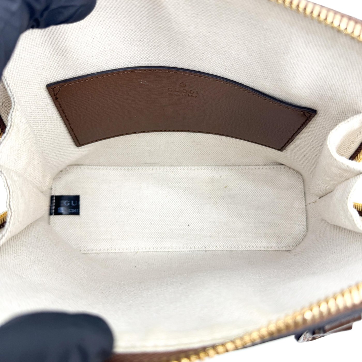 Gucci Horsebit 1955 Top Handle GG Coated Canvas with Leather Mini