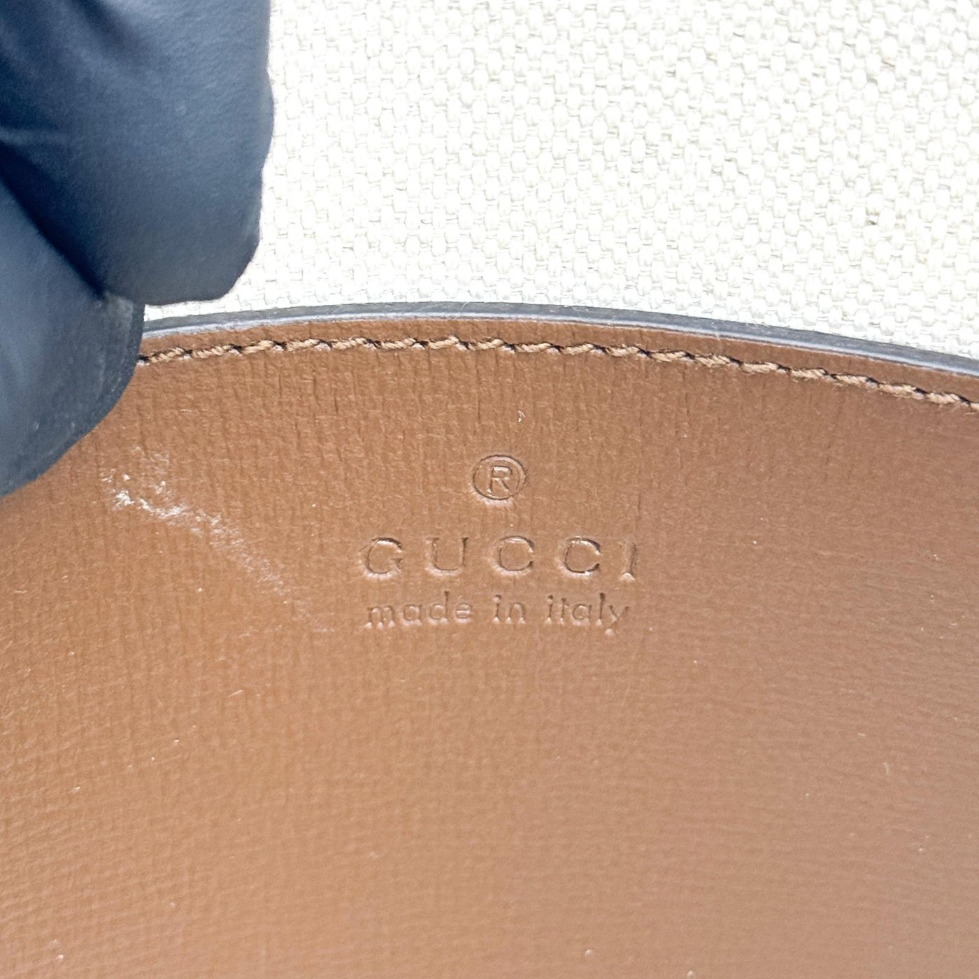 Gucci Horsebit 1955 Top Handle GG Coated Canvas with Leather Mini