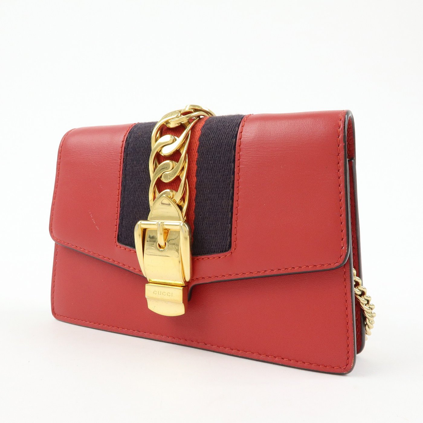 Gucci Sylvie Chain Leather Mini
