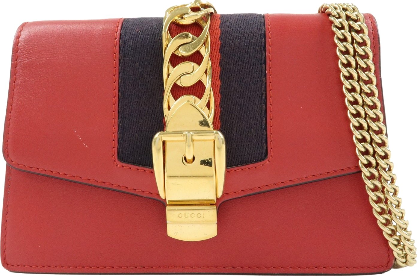 Gucci Sylvie Chain Leather Mini