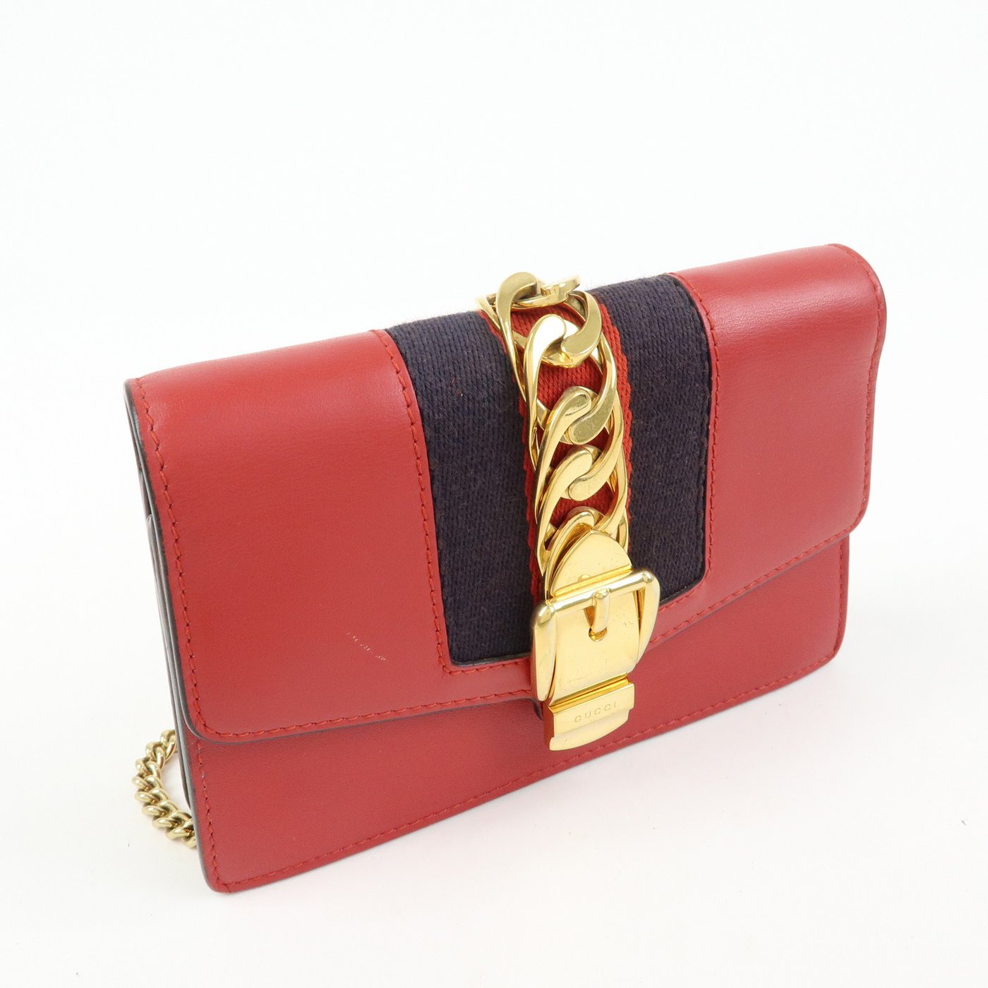 Gucci Sylvie Chain Leather Mini