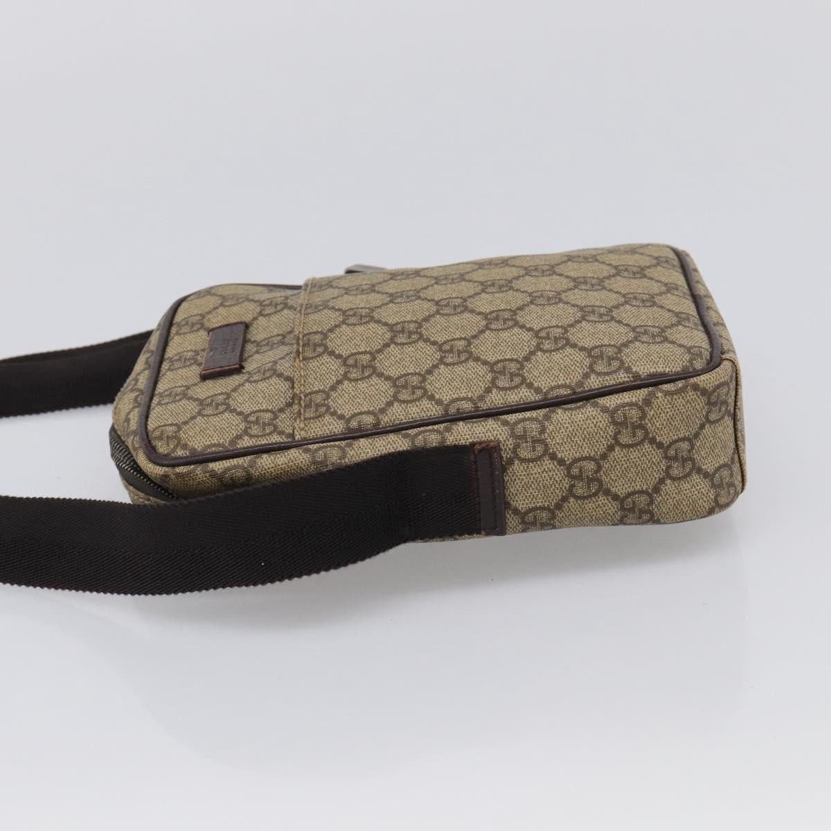 Gucci Vintage Front Pocket Flat Messenger GG Canvas and Leather Medium