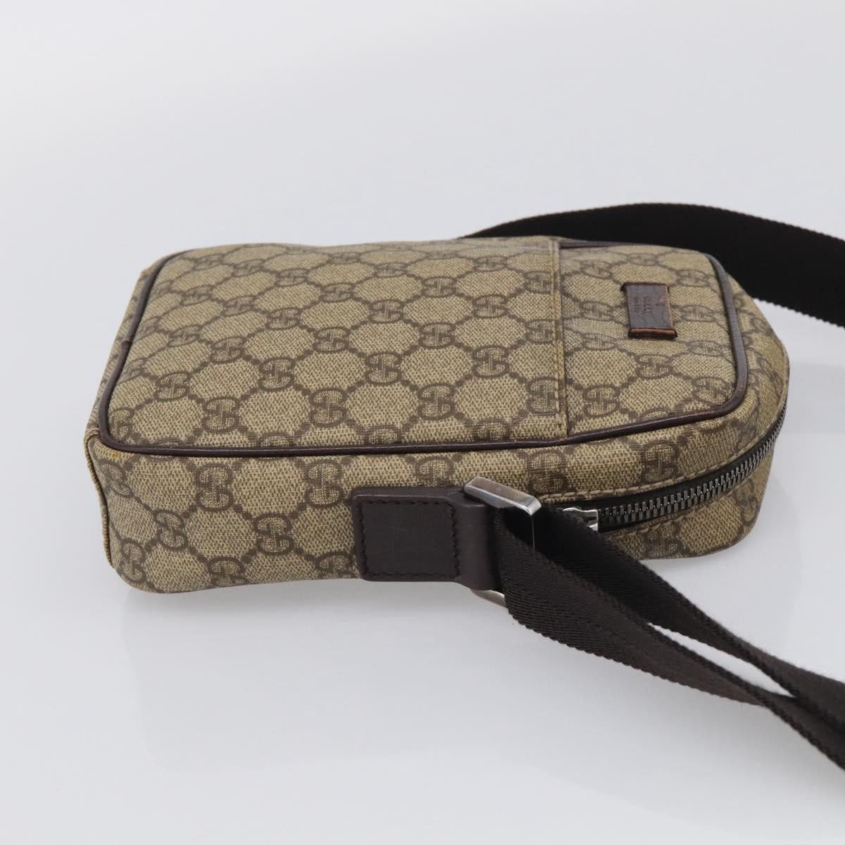 Gucci Vintage Front Pocket Flat Messenger GG Canvas and Leather Medium