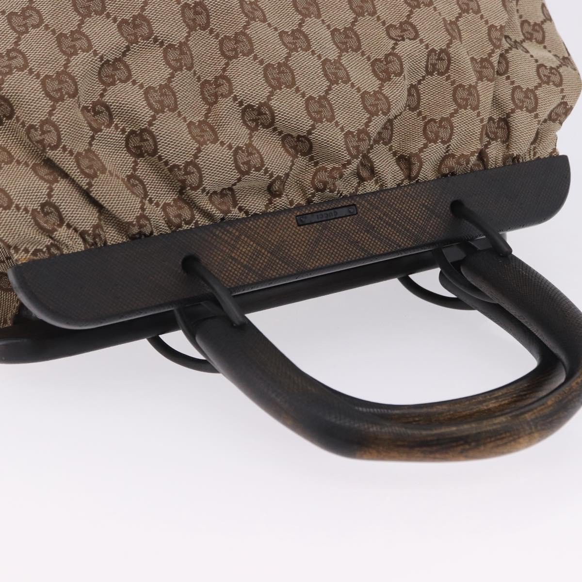 Gucci Wood Handle Frame Doctor Bag GG Canvas