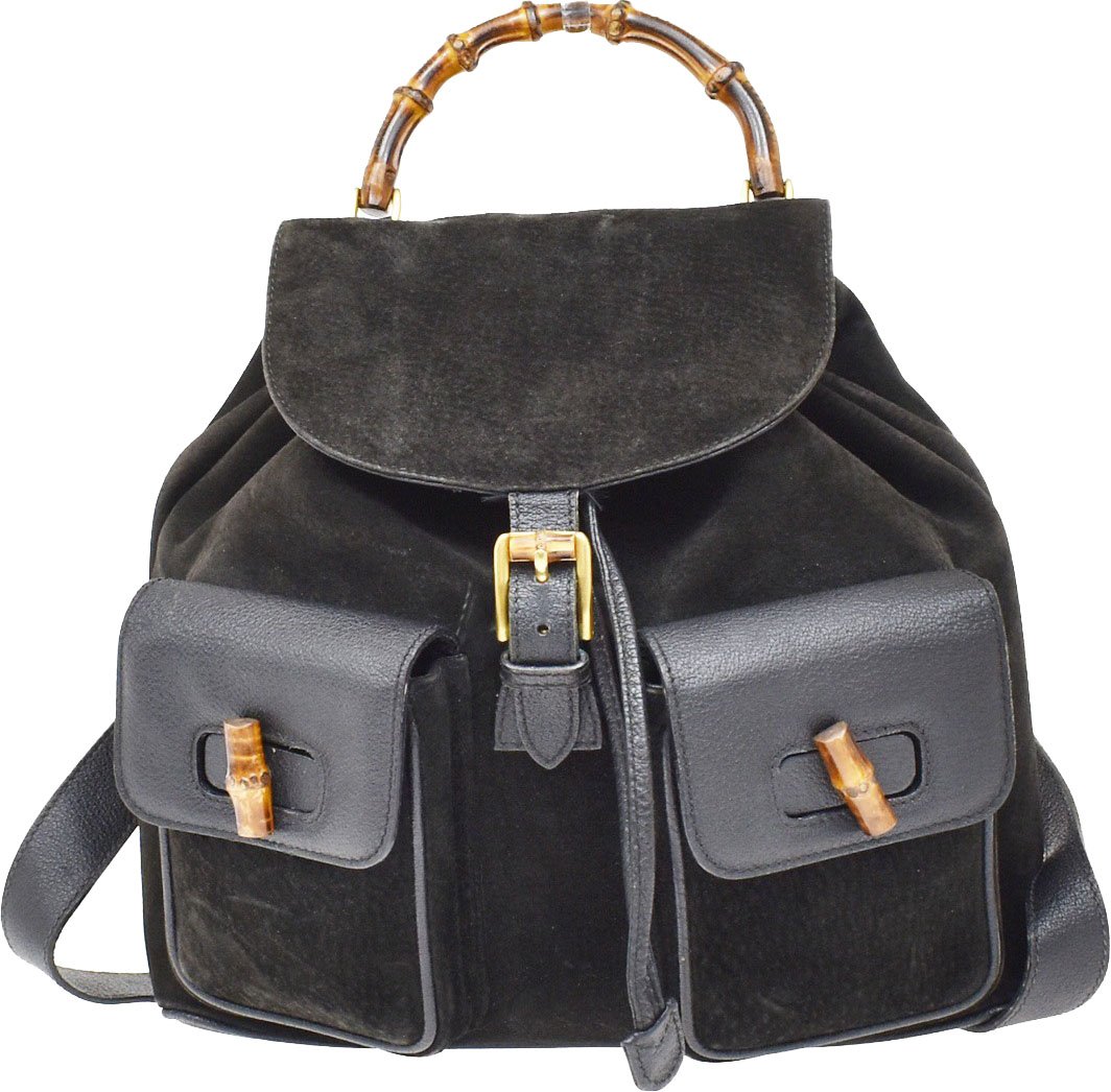 Gucci Vintage Bamboo Suede Medium