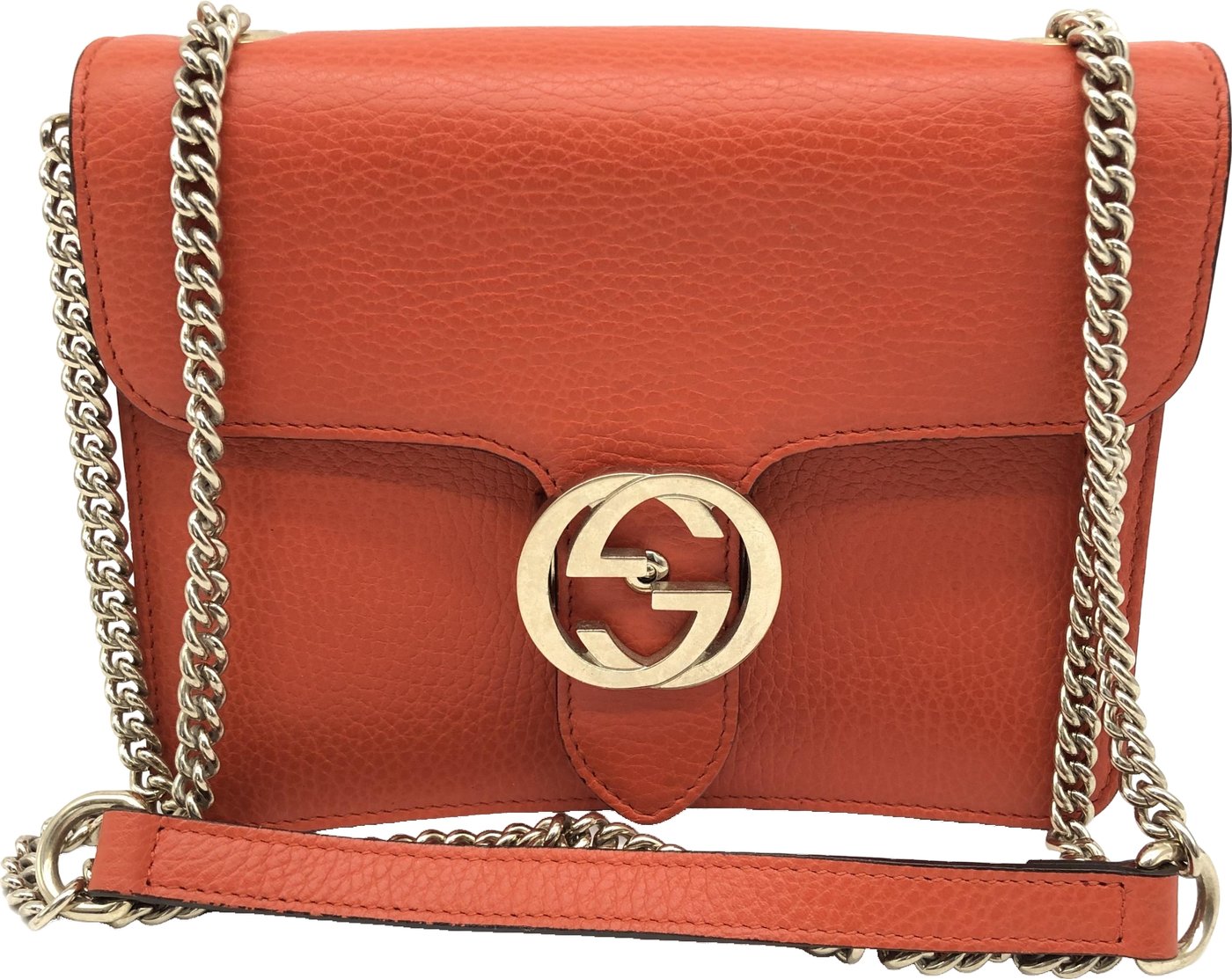 Gucci Interlocking Chain Leather Small