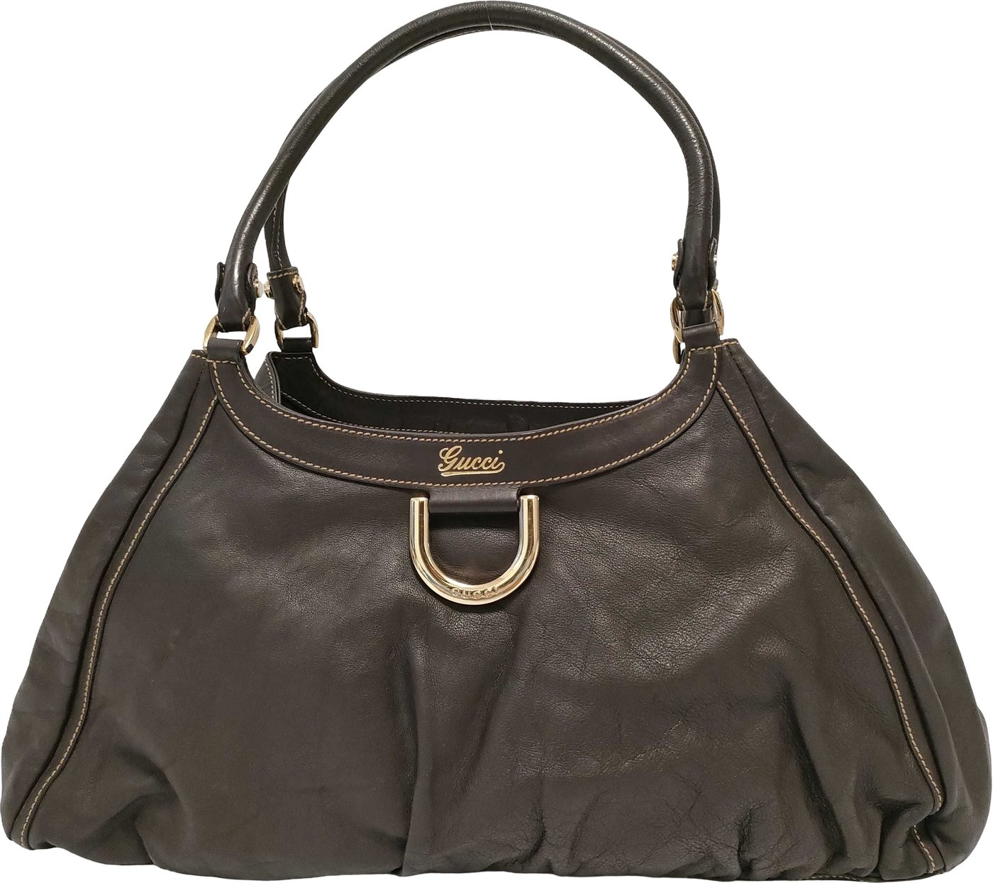 Gucci D Ring Hobo Leather Large