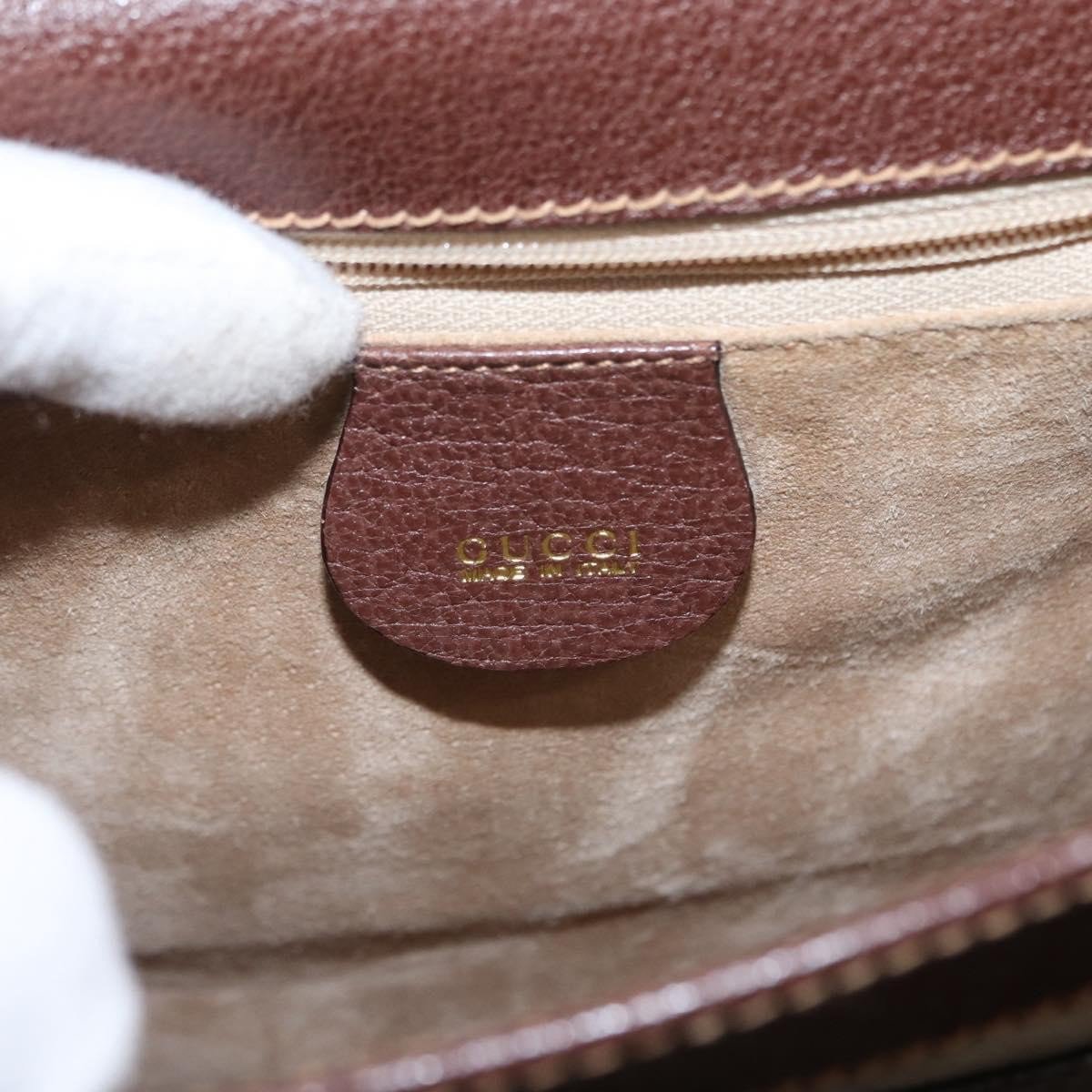 Gucci Vintage GG Canvas and Leather Small