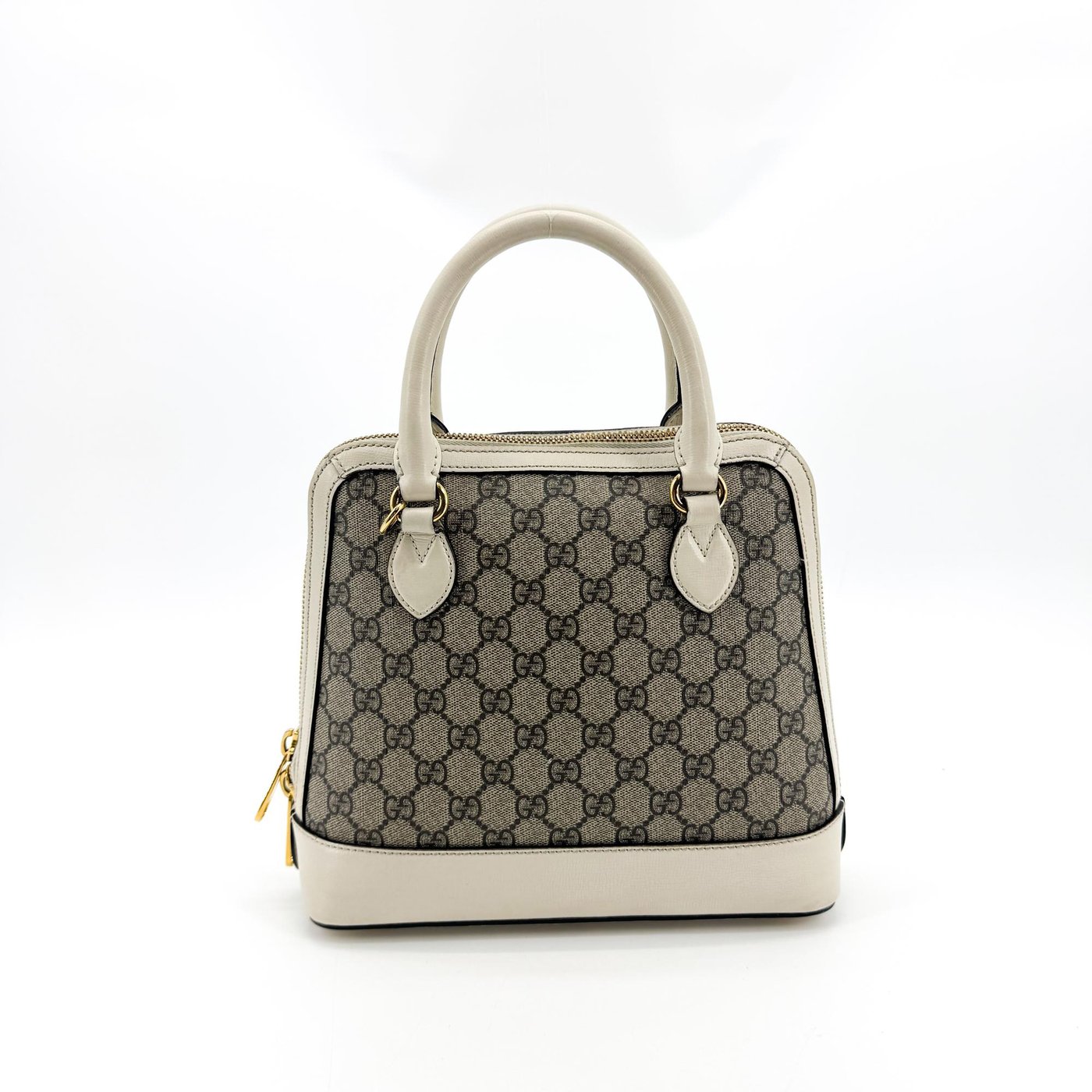 Gucci Horsebit 1955 Top Handle GG Coated Canvas with Leather Small