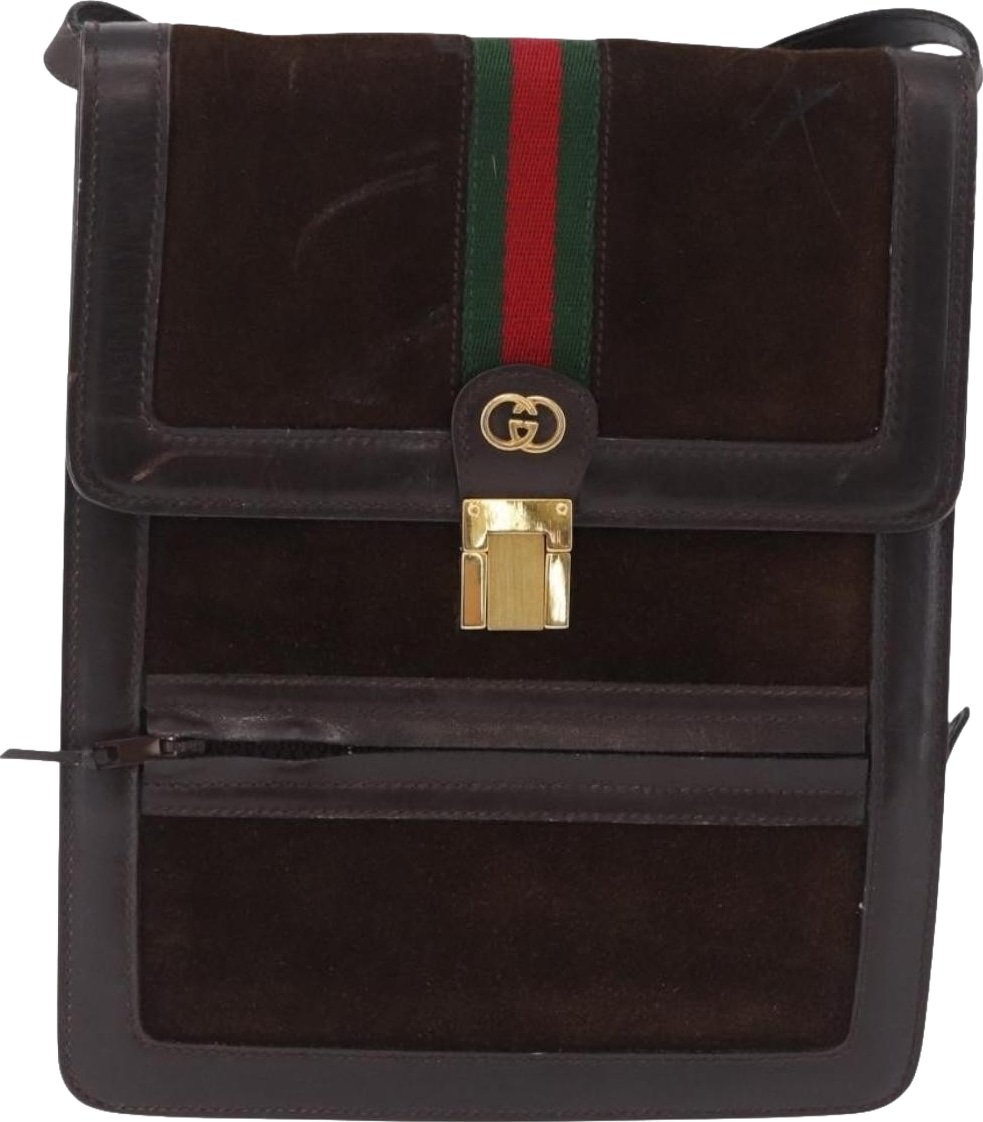 Gucci Vintage Web Sherry Line Suede