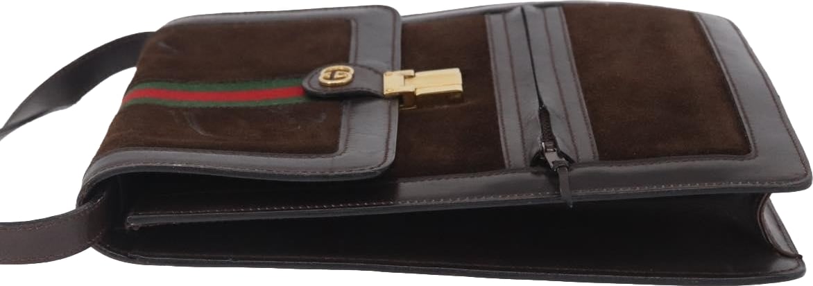 Gucci Vintage Web Sherry Line Suede