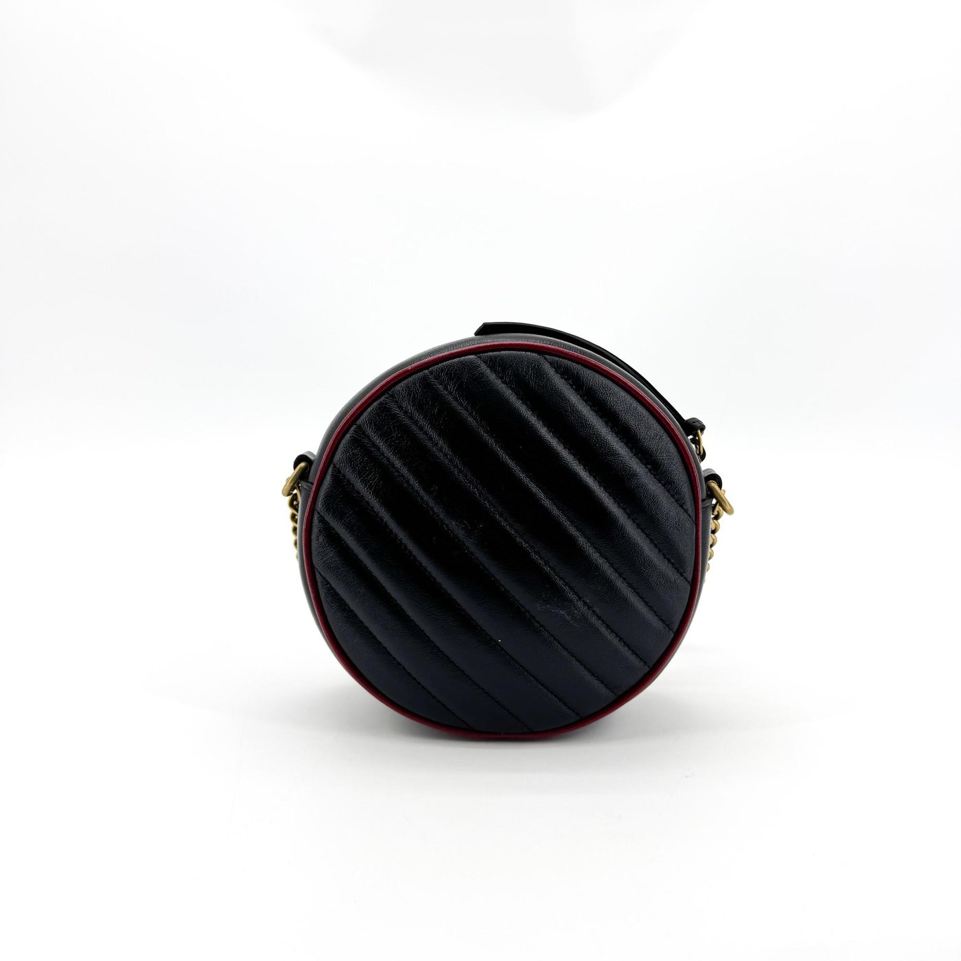 Gucci GG Marmont Round Matelasse Leather Mini
