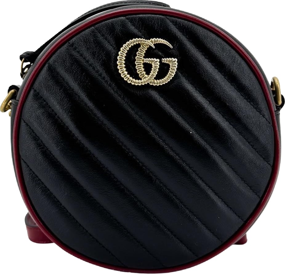 Gucci GG Marmont Round Matelasse Leather Mini