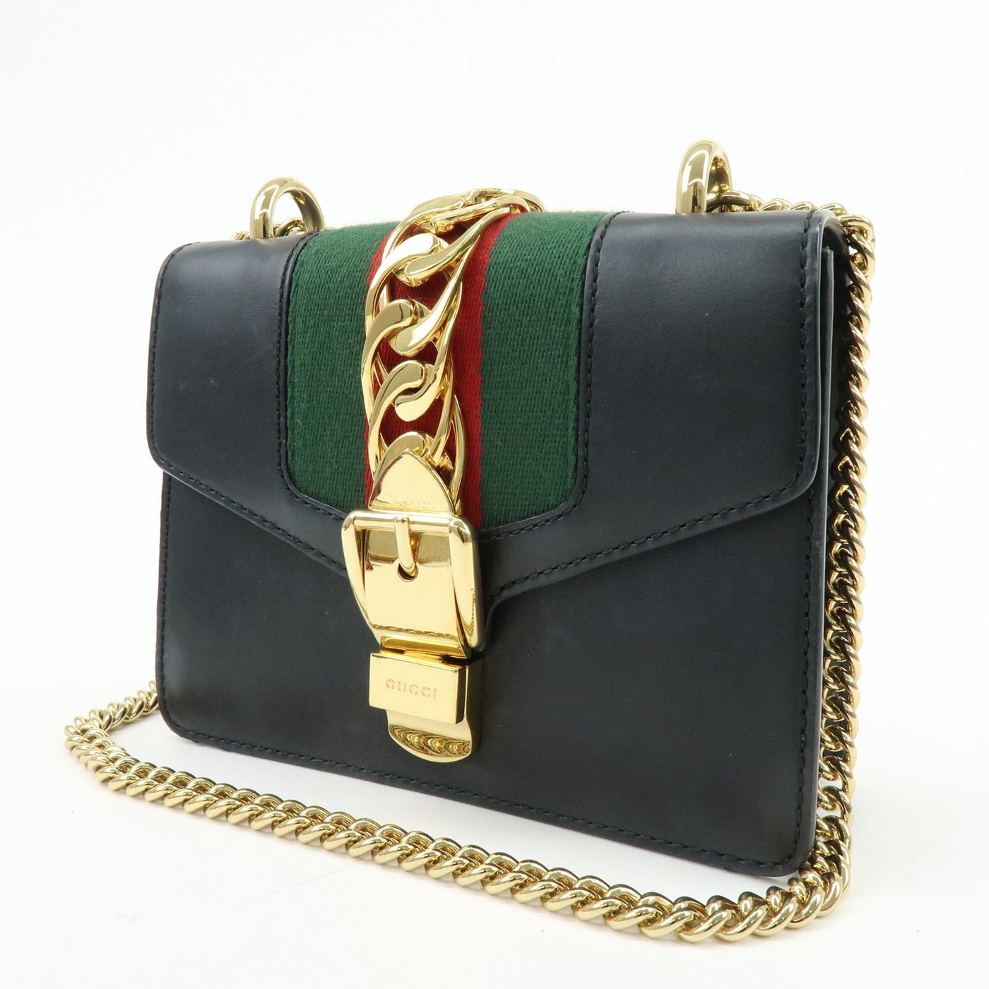 Gucci Sylvie Chain Leather Mini