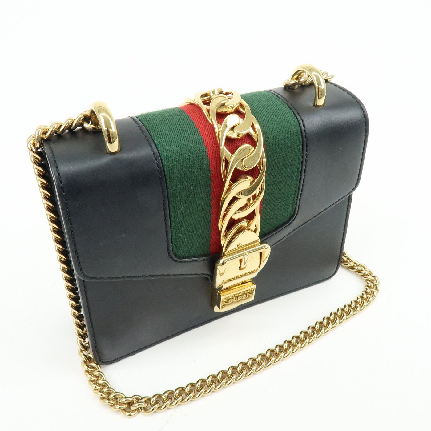 Gucci Sylvie Chain Leather Mini