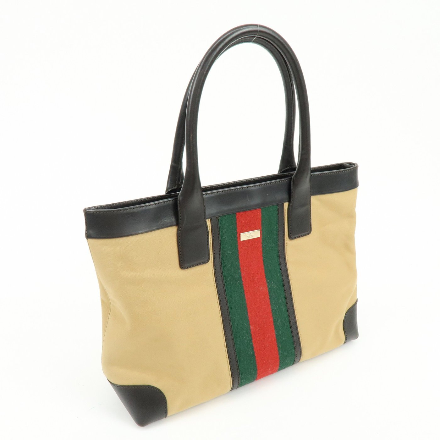 Gucci Vintage Web Canvas and Leather