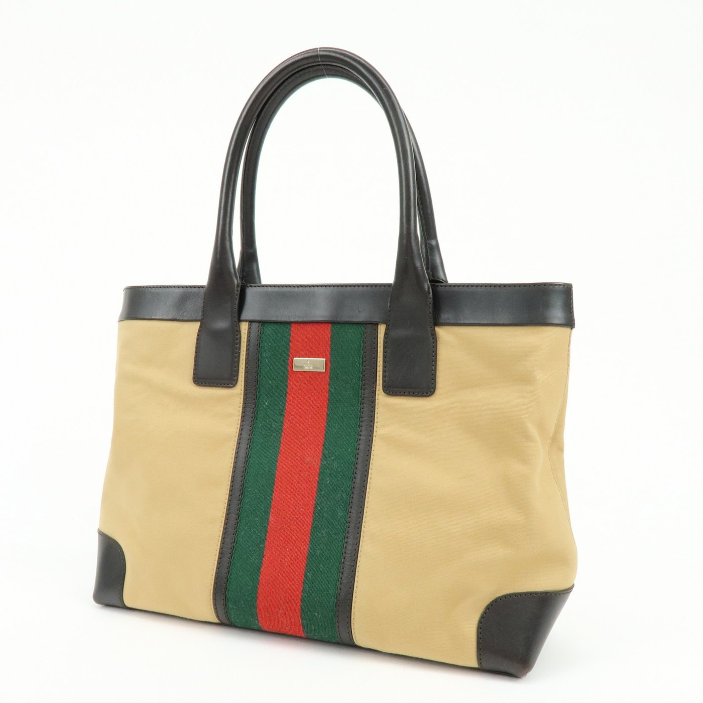 Gucci Vintage Web Canvas and Leather
