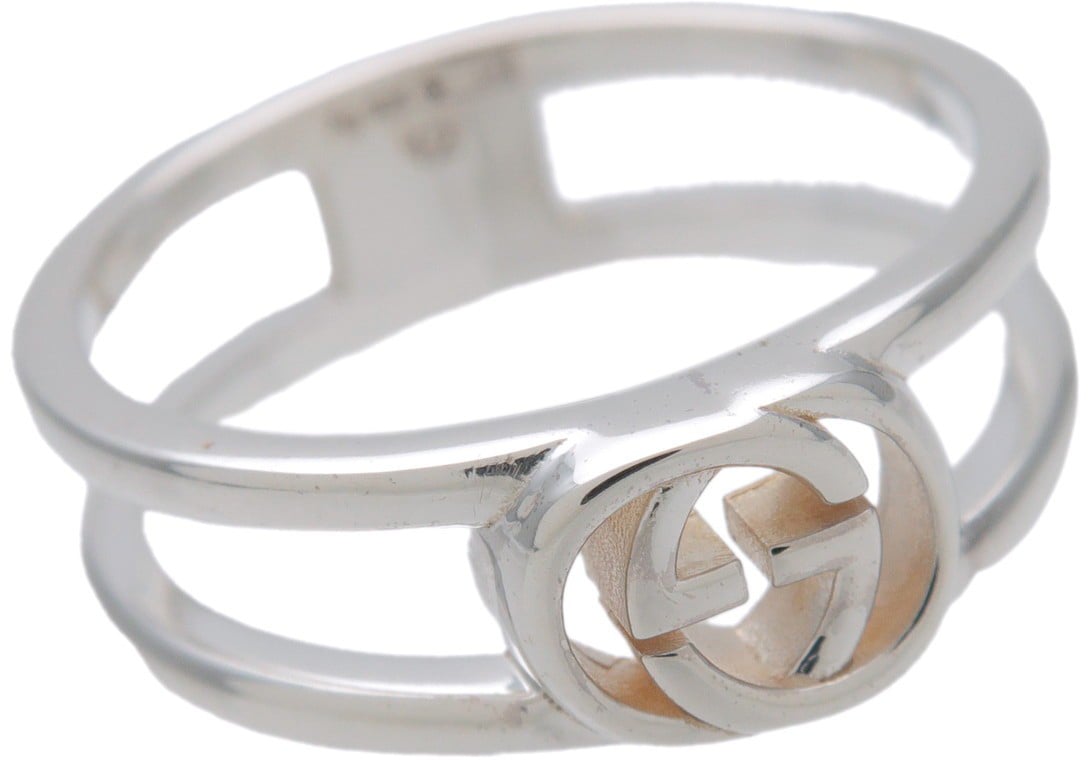 Gucci Interlocking G Flower Band Sterling Silver