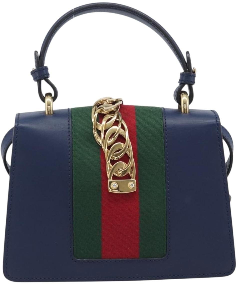 Gucci Sylvie Top Handle Leather Mini