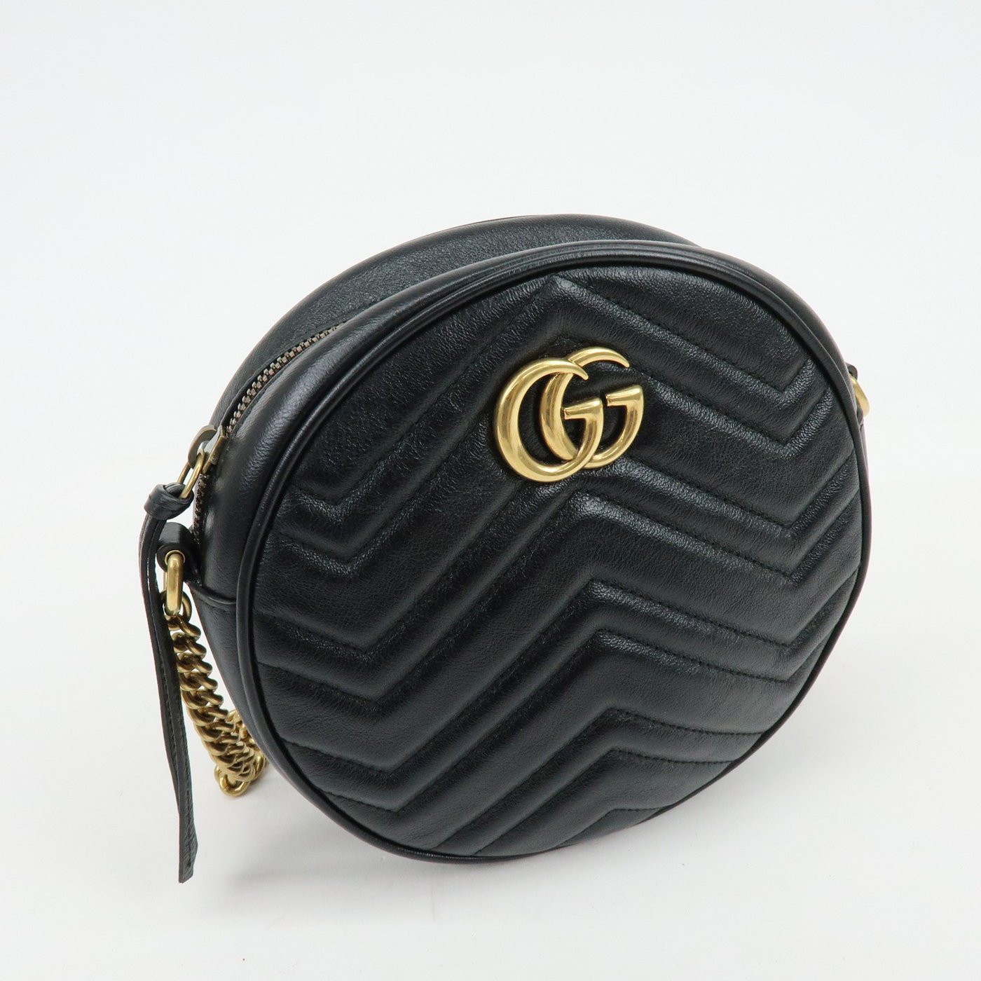 Gucci GG Marmont Round Matelasse Leather Mini