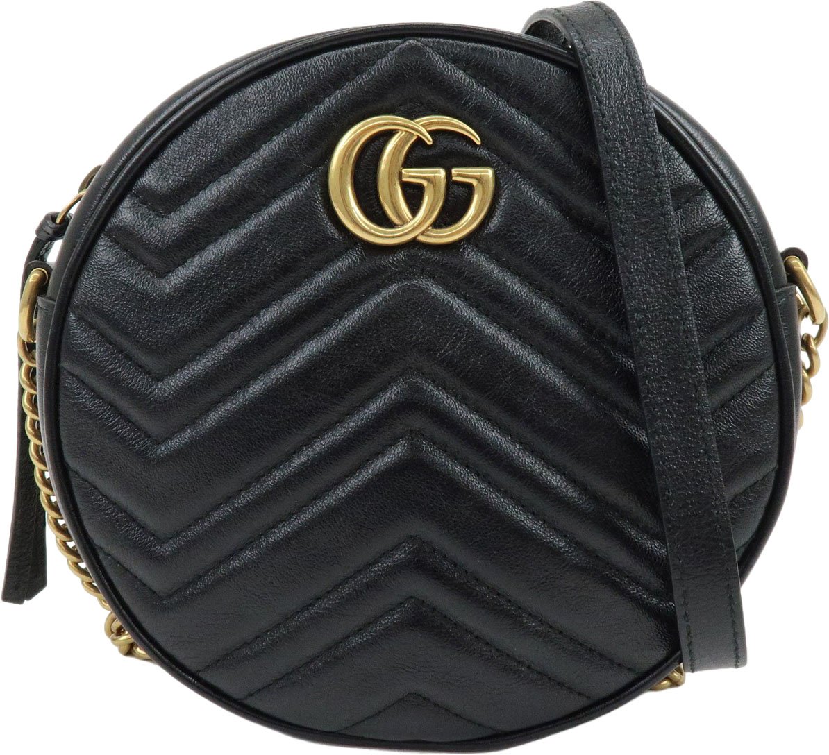 Gucci GG Marmont Round Matelasse Leather Mini