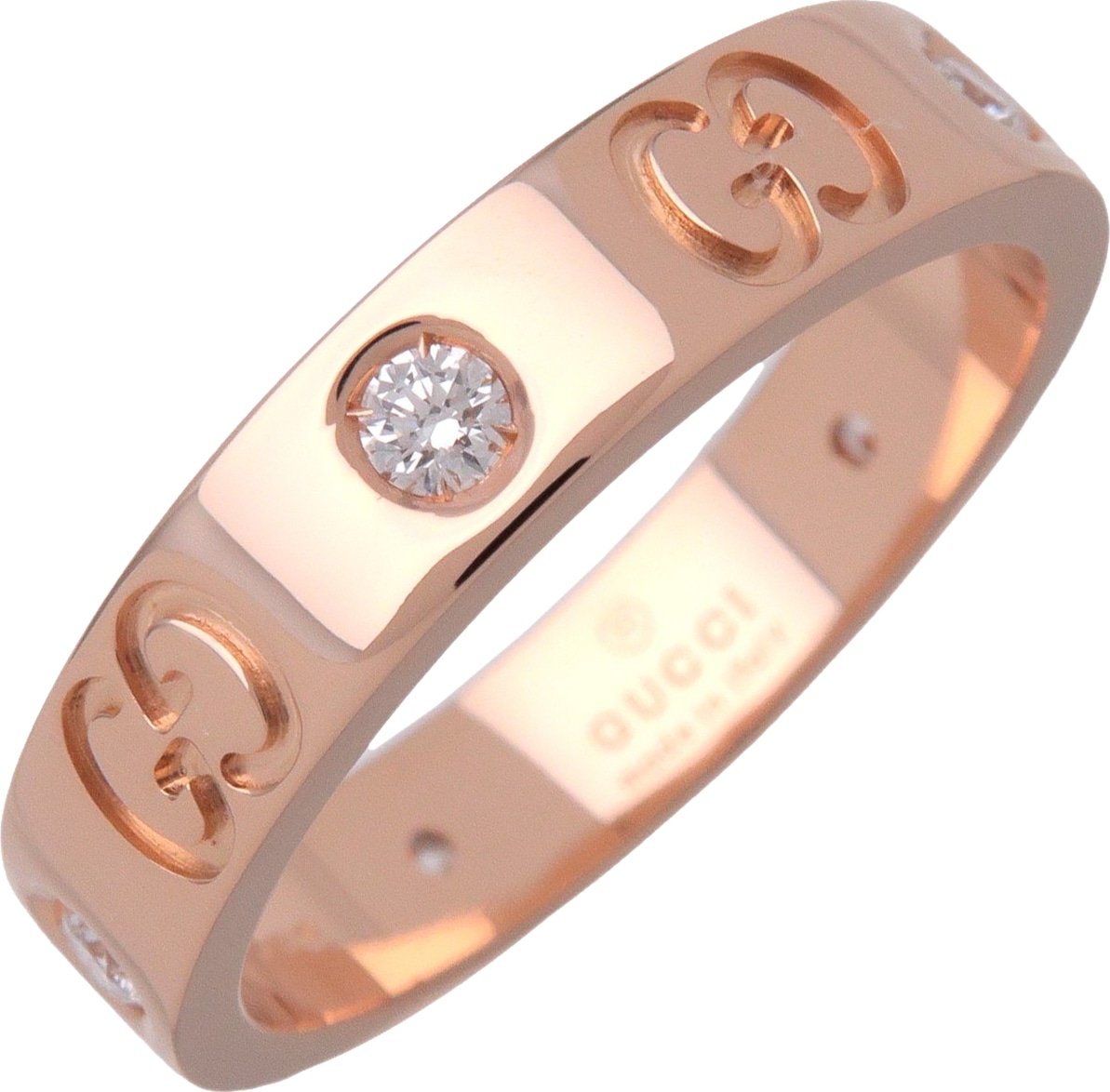 Gucci Icon 5 Diamonds 18K Rose Gold and Diamonds Thin