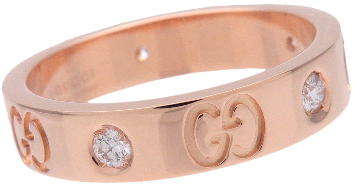 Gucci Icon 5 Diamonds 18K Rose Gold and Diamonds Thin