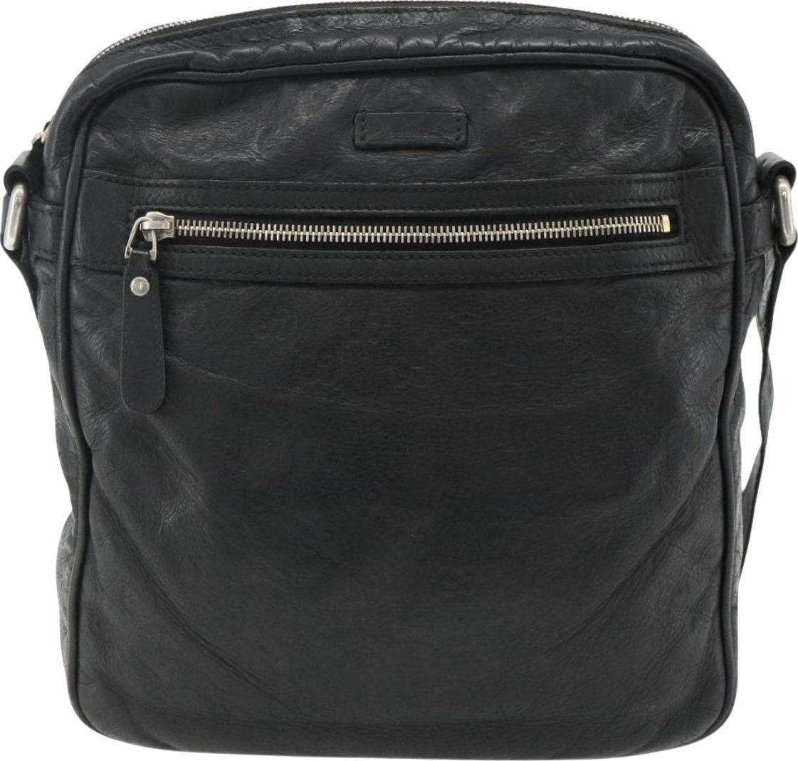 Gucci Front Zip Messenger Guccissima Leather Medium