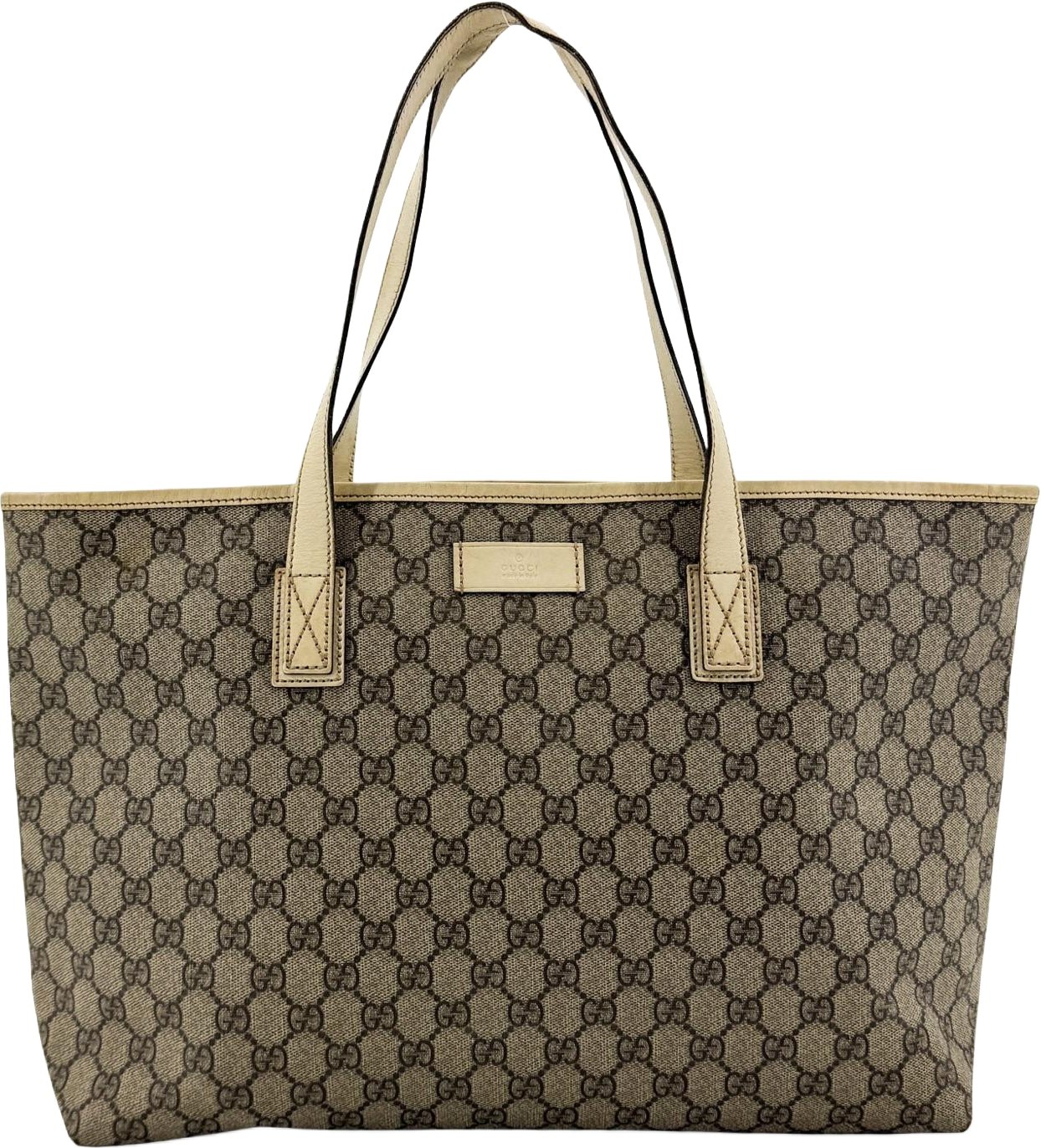 Gucci Plus GG Coated Canvas with Leather Large