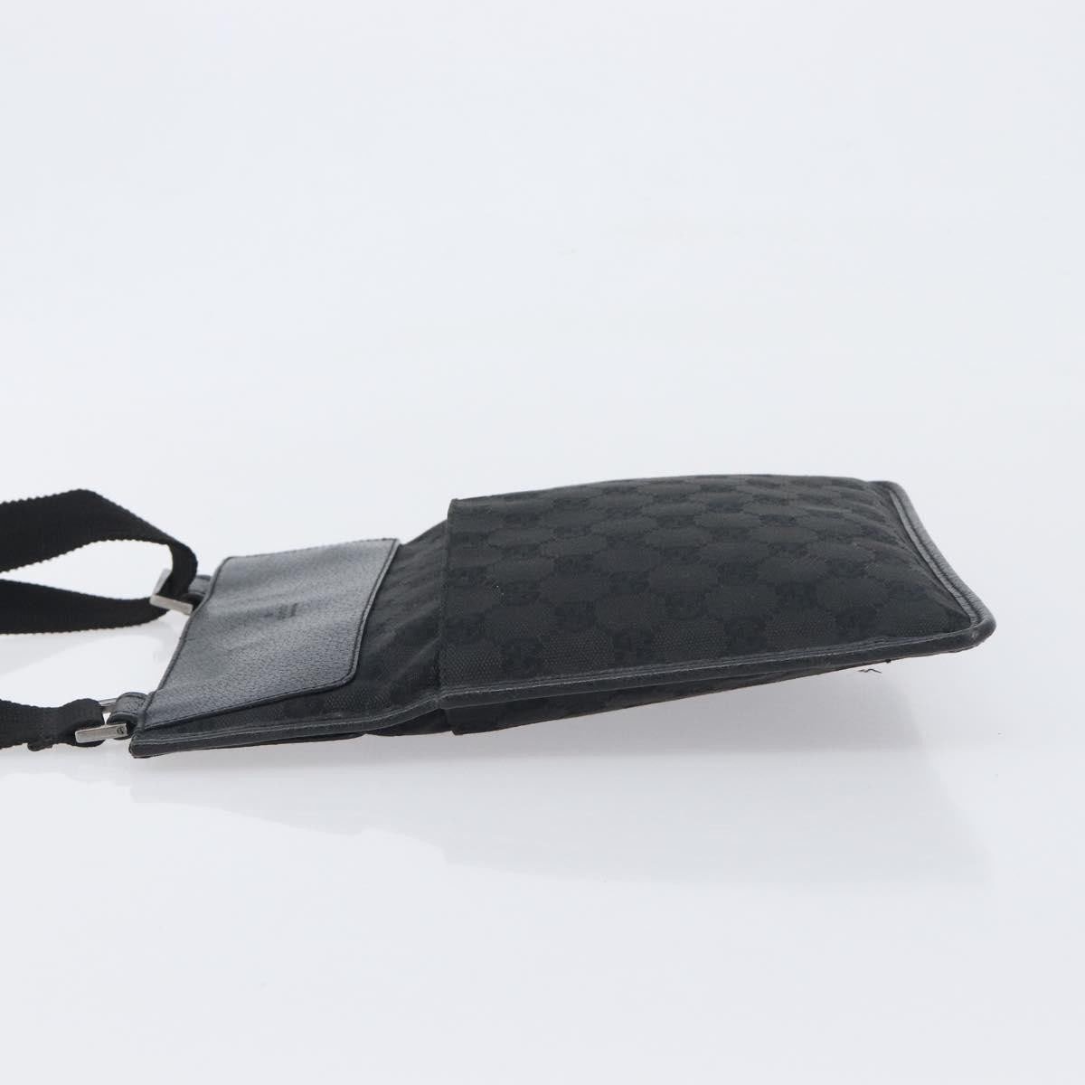 Gucci Vintage Flat Messenger GG Canvas and Leather Small