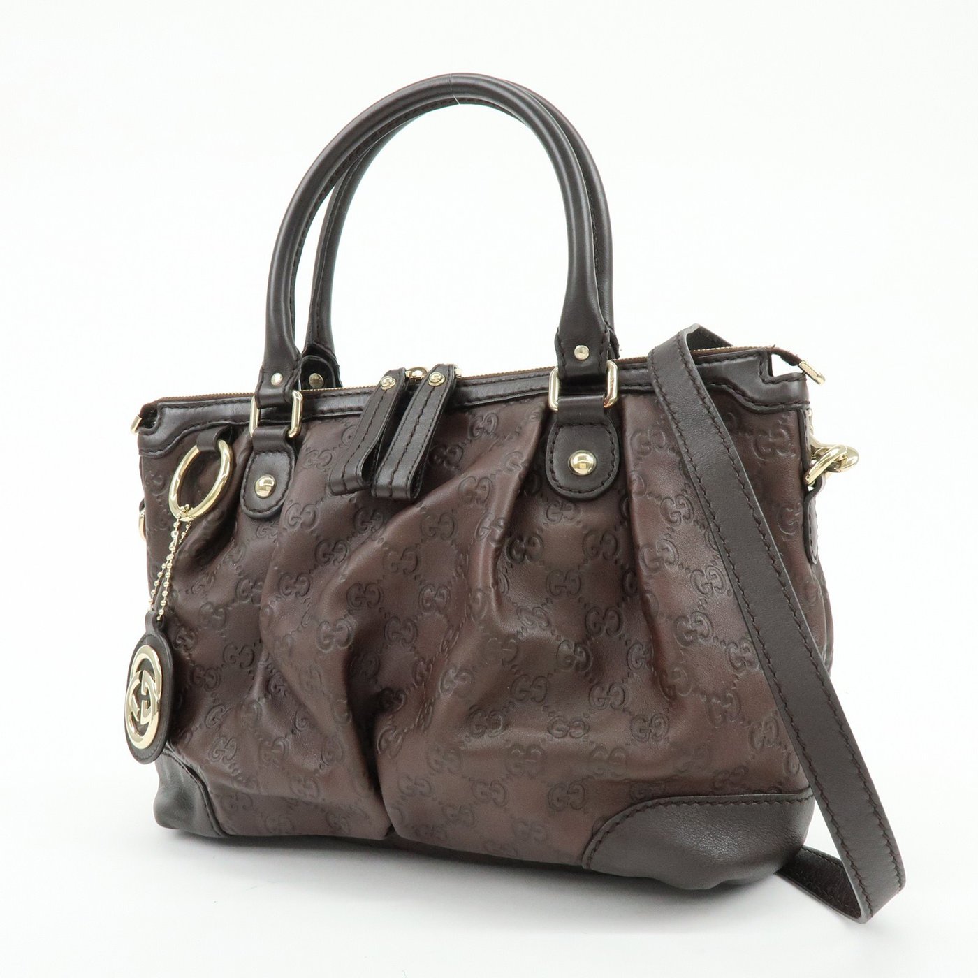 Gucci Sukey Top Handle Satchel Guccissima Leather Medium