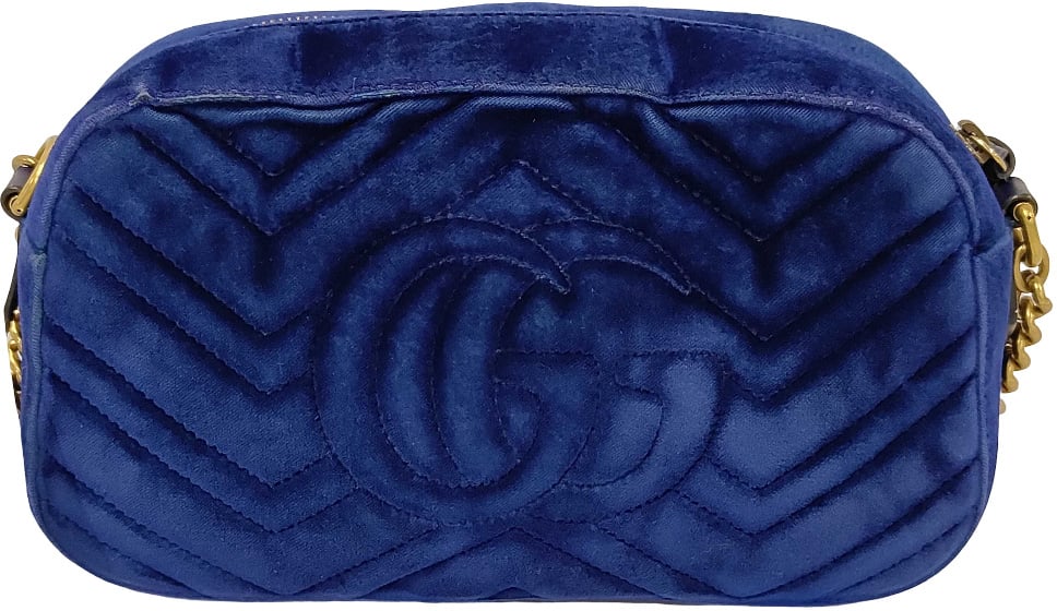 Gucci GG Marmont Matelasse Velvet Medium