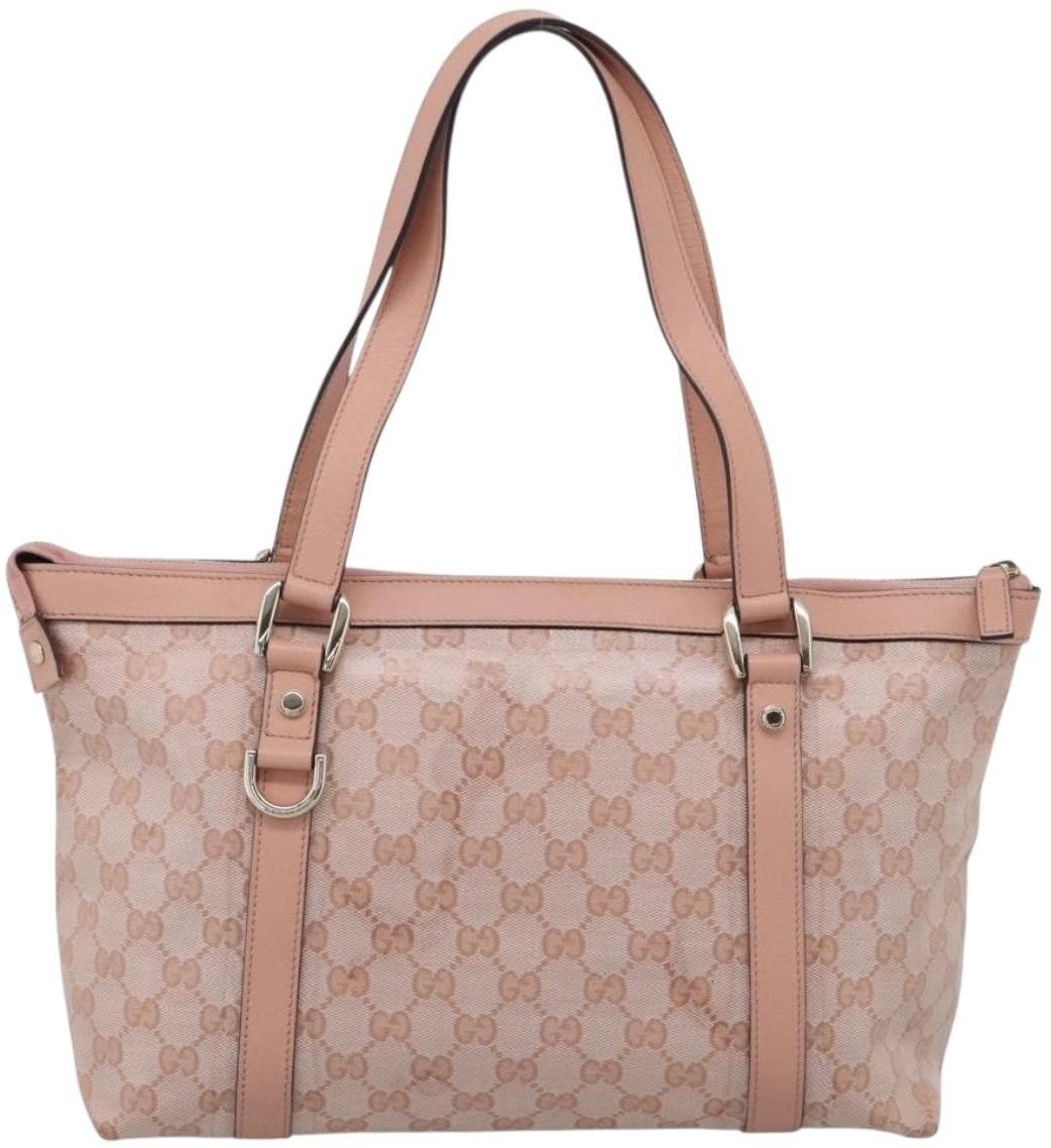 Gucci Abbey Zip Tote GG Canvas and Leather Medium